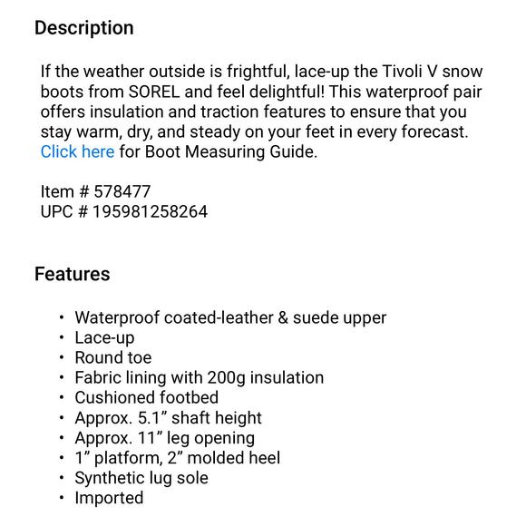 NEW Sorel Ladies' Tivoli IV Boot Waterproof Women 10.5 - Picture 9 of 9